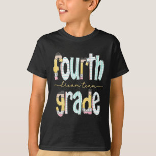 Fourth Grade Dream Team Pencil Back To School Boys T-Shirt