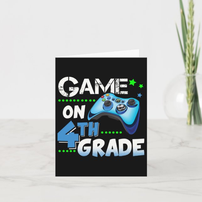 Fourth Grade Fun Game On 4th Grade Gift  Card (Front)