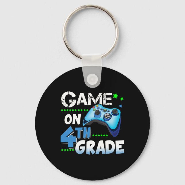 Fourth Grade  Fun Game On 4th Grade Gift  Key Ring (Front)