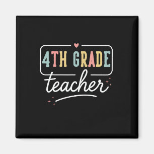 Fourth Grade Heart Teacher Gifts 4th Grade Back To Magnet