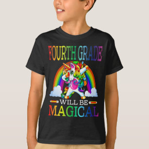 Fourth Grade Magical Unicorn First Day Of School T-Shirt