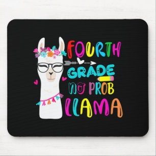 Fourth Grade No Prob Llama Teacher Student Back To Mouse Mat