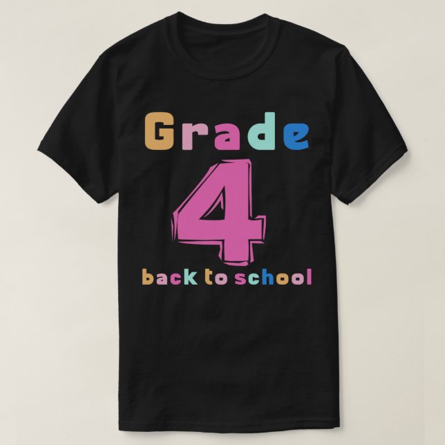 fourth Grade Rainbow Girls Boys Teacher Cute 4th G T-Shirt (Design Front)