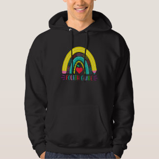 Fourth Grade Rainbow Girls Boys Teacher Team 4th G Hoodie