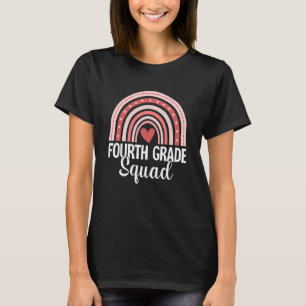 Fourth Grade Rainbow Happy First Day Team 4th Grad T-Shirt