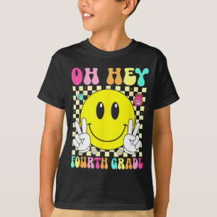 Fourth grade retro smile back to school first day T-Shirt