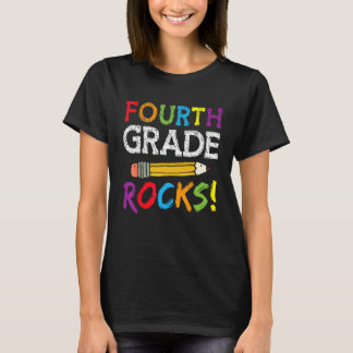 Fourth Grade Rocks  Back To School 4th Graders Tea T-Shirt