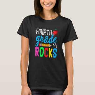 Fourth Grade Rocks Back To School First Day Of Sch T-Shirt