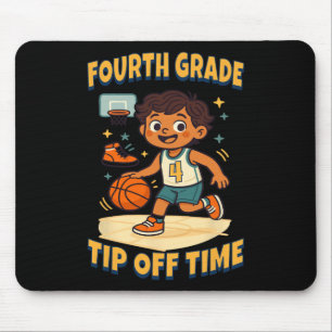 Fourth Grade Sketll Tip Off Game Day Vibes Mouse Mat