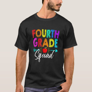 Fourth Grade Squad 4th Teacher Student Team Back T T-Shirt