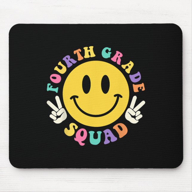 Fourth Grade Squad Back To School 4th Grade Teache Mouse Mat (Front)