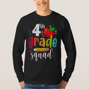 Fourth Grade Squad Back To School 4th Graders Tea T-Shirt