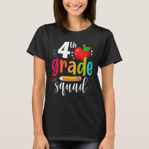 Fourth Grade Squad Back To School 4th Graders Tea T-Shirt