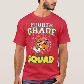 Fourth Grade Squad Funny Elementary Primary School T-Shirt