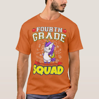 Fourth Grade Squad Funny Elementary Primary School T-Shirt