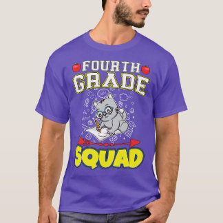 Fourth Grade Squad Funny Elementary Primary School T-Shirt