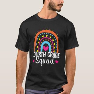 Fourth Grade Squad Rainbow Back To School 4th Grad T-Shirt