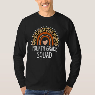 Fourth Grade Squad Rainbow Back To School 4th Grad T-Shirt