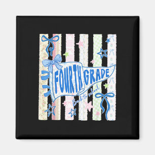 Fourth grade teacher 4th grade pennant flag back magnet