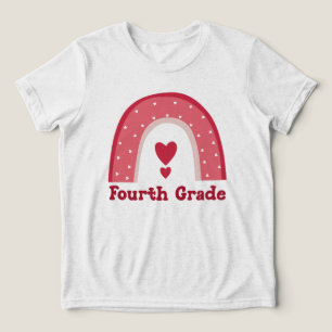 Fourth Grade Teacher 4th Grade Teacher Rainbow Tri-Blend Shirt