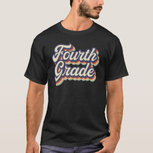 Fourth Grade Teacher Retro Vintage 4th Grade Teach T-Shirt