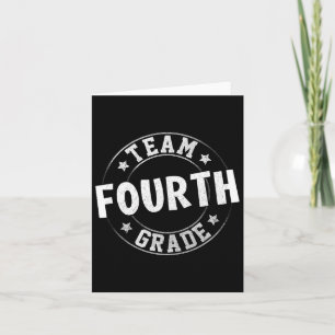 Fourth Grade Teacher Student Back To School 4th Gr Card