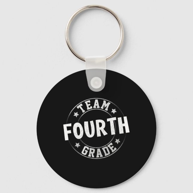 Fourth Grade Teacher Student Back To School 4th Gr Key Ring (Front)