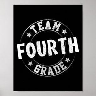Fourth Grade Teacher Student Back To School 4th Gr Poster