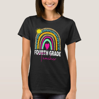 Fourth Grade Teacher Team 4th Grade Squad Rainbow T-Shirt