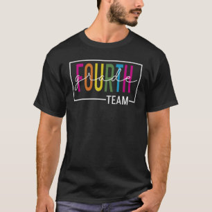 Fourth Grade Teacher Team Student Grade Squad back T-Shirt