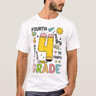 Fourth Grade Team 4Th Grade Pencil Back To School T-Shirt