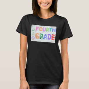 Fourth Grade Team Cute Doodle School Kids Teacher  T-Shirt