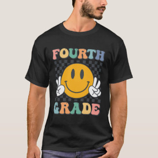 Fourth Grade Team Teachers Boys Girls Retro Smile  T-Shirt