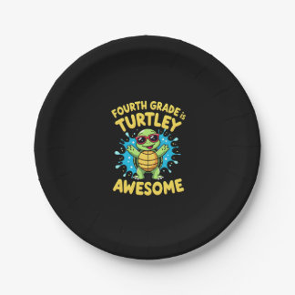 Fourth Grade Turtle-y Awesome First Day of Fourth  Paper Plate