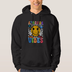 Fourth Grade Vibes - 4th Grade Team Retro 1st Day Hoodie