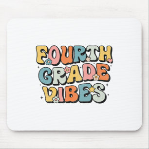 Fourth Grade Vibes - 4th Grade Team Retro 1st Day Mouse Mat