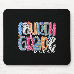 Fourth Grade Vibes 4th Grade Team Retro Back To Sc Mouse Mat