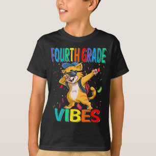 Fourth Grade Vibes Cat Back To School T-Shirt