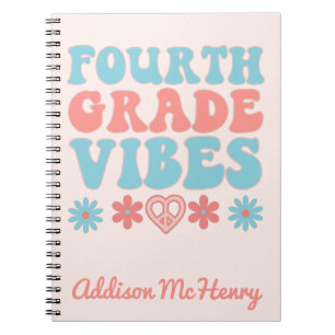 Fourth Grade Vibes - Retro Back To School Notebook