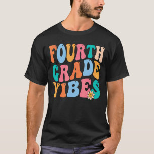Fourth Grade Vibes Retro Back to School Teacher Wo T-Shirt
