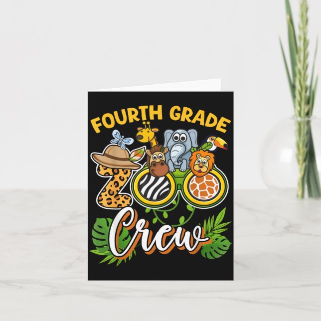 Fourth Grade Zoo Field Trip Squad Matching Card (Front)