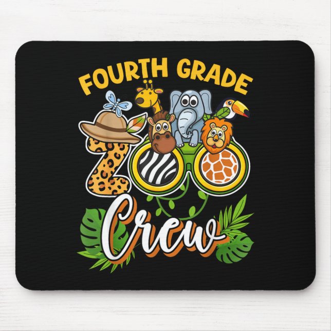 Fourth Grade Zoo Field Trip Squad Matching Mouse Mat (Front)