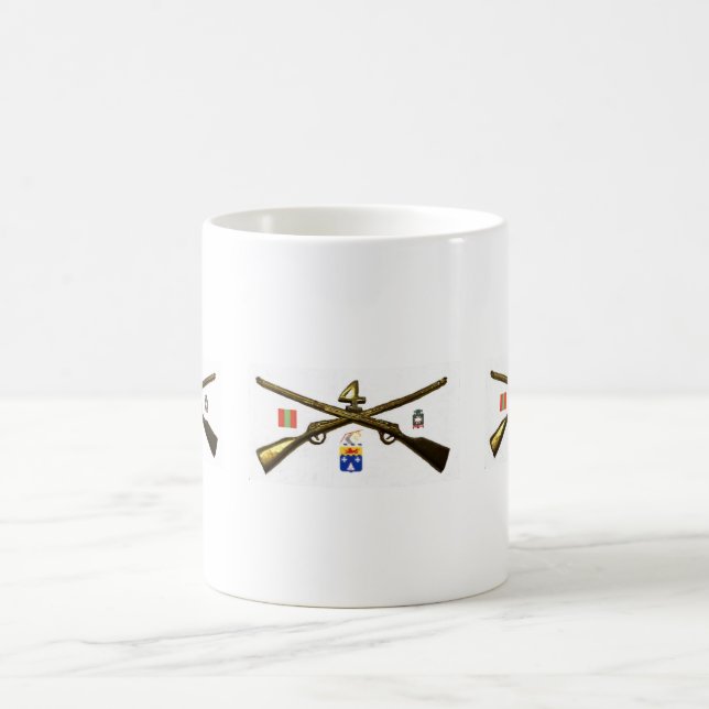 Fourth Infantry Regiment Cross Rifles Coffee Mug (Center)