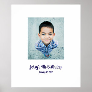 Fourth kid birthday 4th Sign In Party Board 4