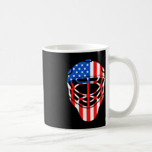 Fourth of July 4th Hockey Goalie Mask American Fla Coffee Mug
