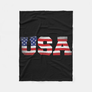 Fourth Of July 4th July Us America Flag Kids Men P Fleece Blanket
