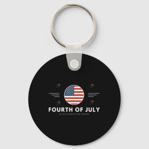 Fourth Of July 4th Of July American Flag Usa Key Ring
