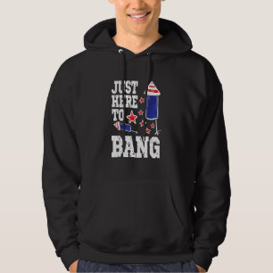 Fourth Of July 4th Of July I'm Just Here To Bang Hoodie