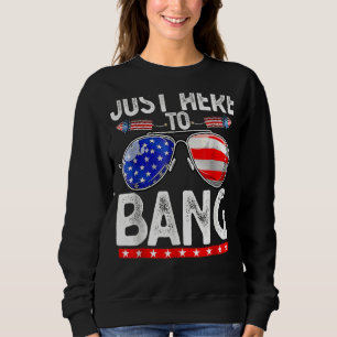 Fourth Of July 4th Of July I'm Just Here To Bang Sweatshirt