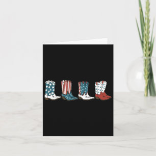 Fourth Of July 4th Of July Western Cowboy Boots Co Card